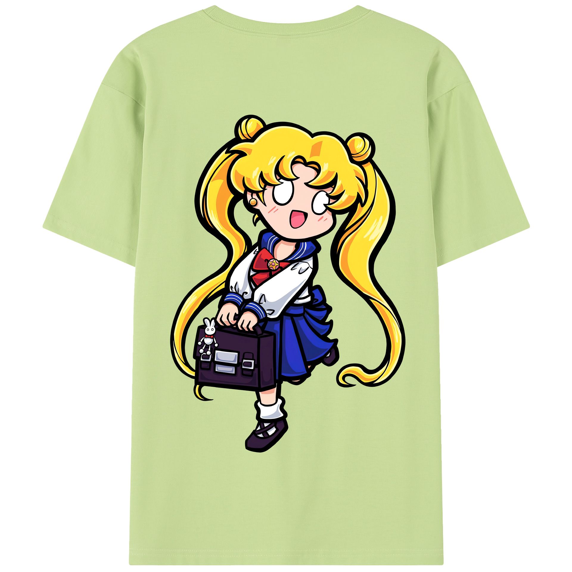 （画像用） 美少女戦士セーラームーン 愛野 美奈子 あいの みなこ Sailor Moon Aino Minako 綿100％半袖Tシャツ（背面プリント）